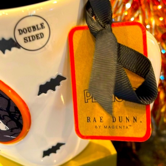 RESERVED FOR REN SNOOPY,HALLOWEEN RAE DUNN MUG!DBLE SIDED 3-D DESIGN EMBOSSED - Picture 3 of 8